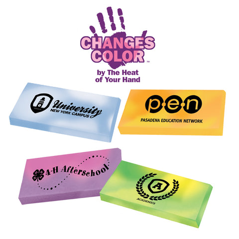 Promotional Mood Erasers Rectangle Imprinted