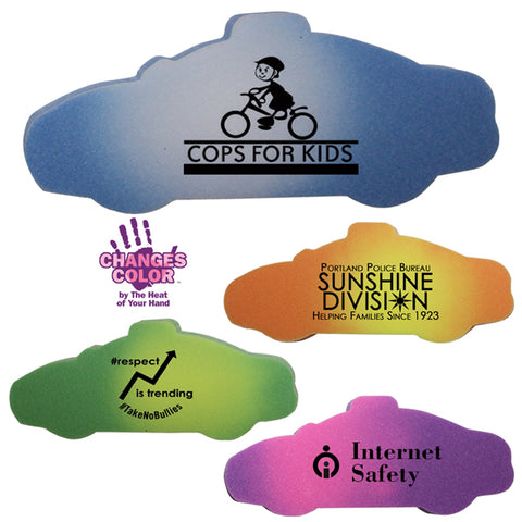 Promotional Mood Die Cut Eraser - Police Car Imprinted