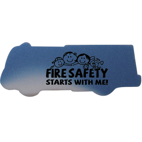 Personalized Mood Die Cut Eraser-Fire Truck Printed