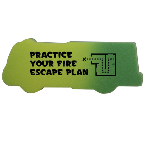 Personalized Mood Die Cut Eraser-Fire Truck Printed
