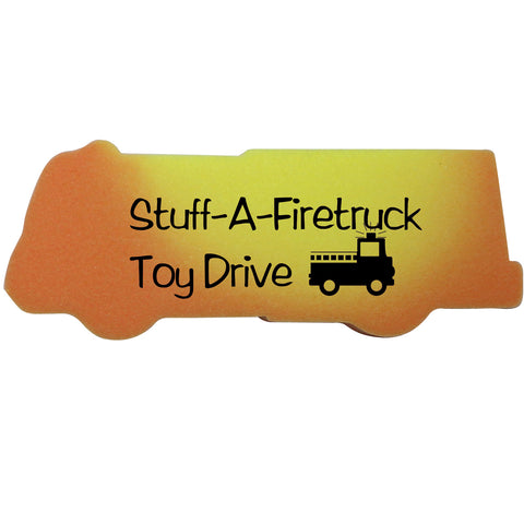 Personalized Mood Die Cut Eraser-Fire Truck Printed