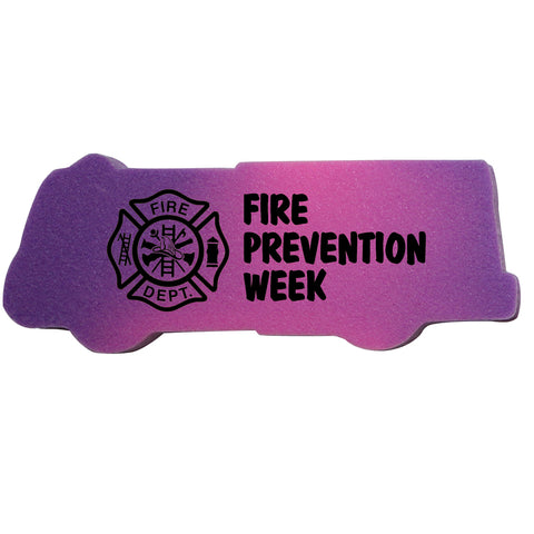 Personalized Mood Die Cut Eraser-Fire Truck Printed