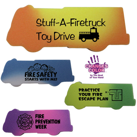 Personalized Mood Die Cut Eraser-Fire Truck Printed