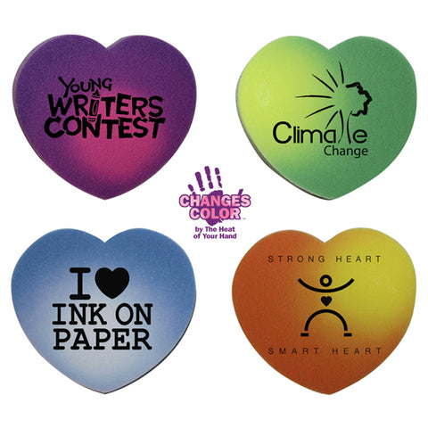 Promotional Mood Die Cut Eraser-Heart Printed