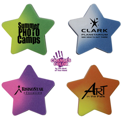 Personalized Mood Die Cut Eraser-Star Printed