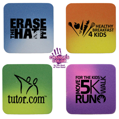 Branded Mood Die Cut Eraser- Square Imprinted