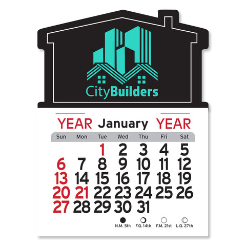 Personalized House Adhesive Peel-N-Stick USA Made Calendar