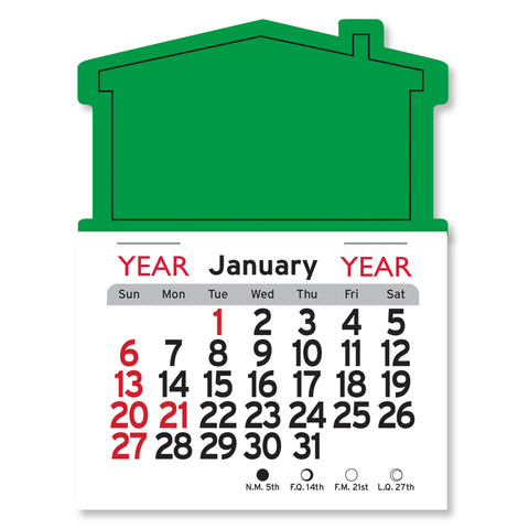 Personalized House Adhesive Peel-N-Stick USA Made Calendar