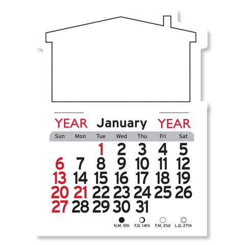 Personalized House Adhesive Peel-N-Stick USA Made Calendar