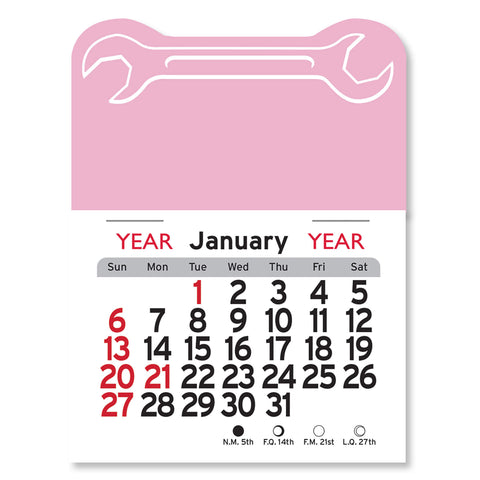 Personalized Wrench Adhesive Peel-N-Stick USA Made Calendar
