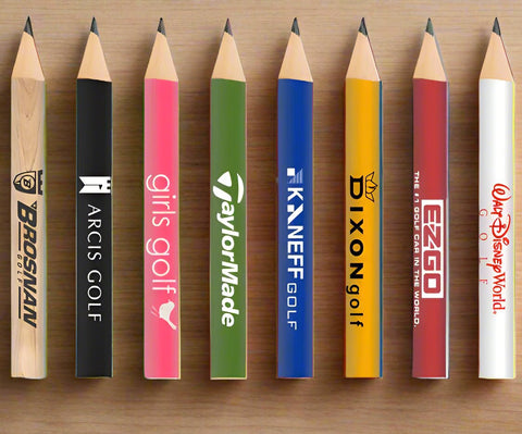 Personalized Union-Printed USA-Made Untipped Round Wooden Golf Pencil