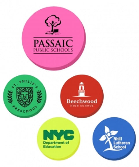 Promotional Round Neon Eraser Union Printed