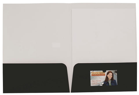 Personalized Gloss Paper Folder Printed with Your Logo + Text