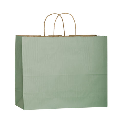 Promotional Matte Color Twisted Paper Handle Shopper Printed 16x6x13