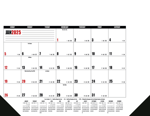Promotional Multi-Color Desk Pad Calendar Printed with Logo