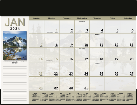 Promotional Scenic Desk Pad Calendar Printed