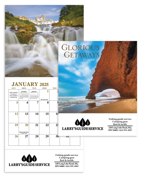 Personalized Glorious Getaways Mini Calendar Printed