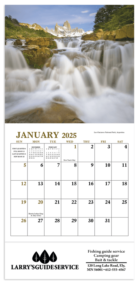 Personalized Glorious Getaways Mini Calendar Printed