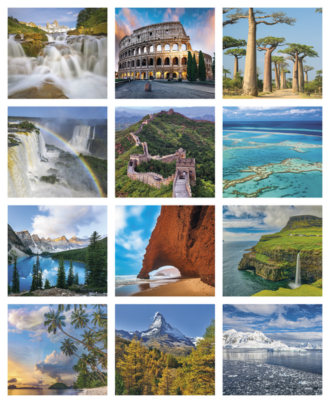 Personalized Glorious Getaways Mini Calendar Printed