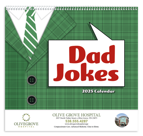 Promotional Dad Jokes Spiral Calendar Printed