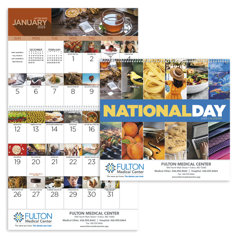 Promotional National Day Spiral Calendar Printed