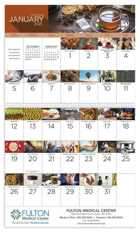 Promotional National Day Spiral Calendar Printed