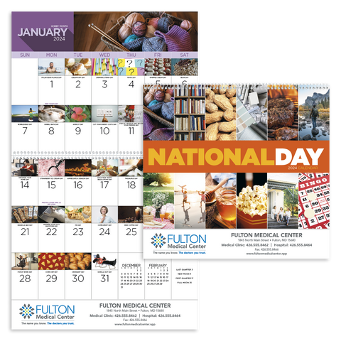 Promotional National Day Spiral Calendar Printed