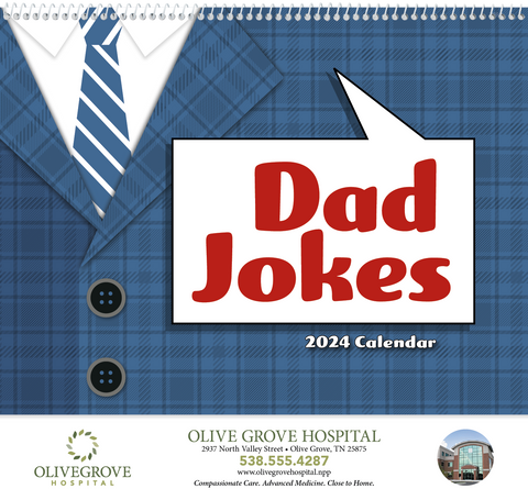 Promotional Dad Jokes Spiral Calendar Printed