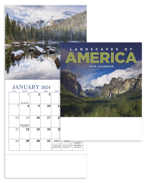 Custom Landscapes of America Mini Calendar Printed