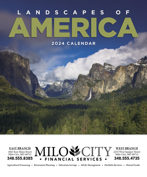 Custom Landscapes of America Mini Calendar Printed