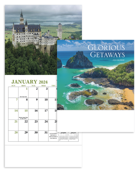Personalized Glorious Getaways Mini Calendar Printed