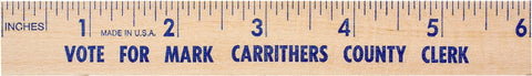 Branded 6" Natural Finish Flat Wood Ruler