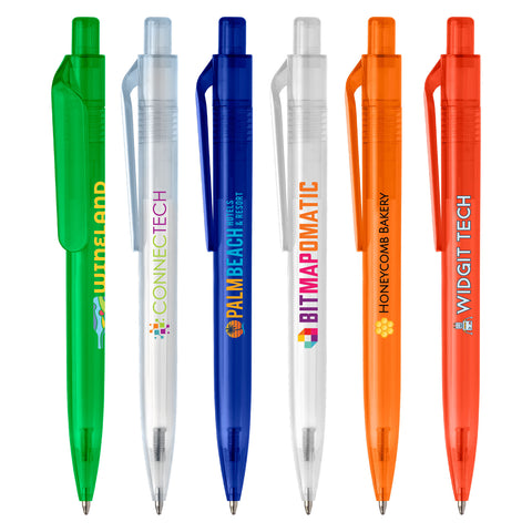 Aqua Click RPET Recycled Plastic Pen Printed in Full Color