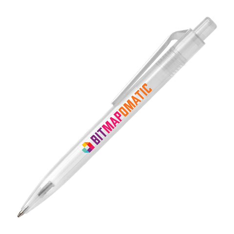 Aqua Click RPET Recycled Plastic Pen Printed in Full Color