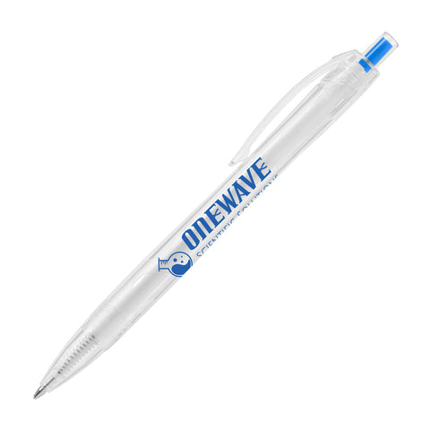 Promotional Aqua Clear RPET Recycled Plastic Pen Printed