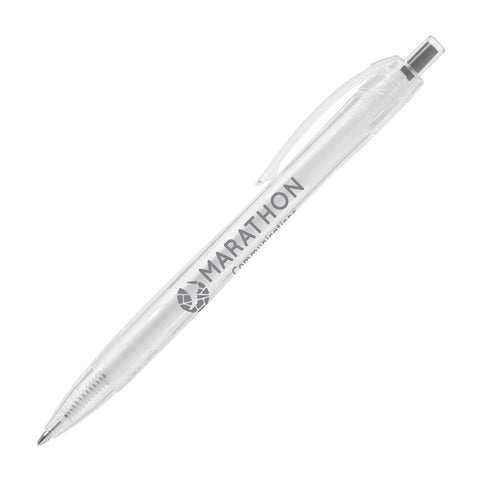 Promotional Aqua Clear RPET Recycled Plastic Pen Printed