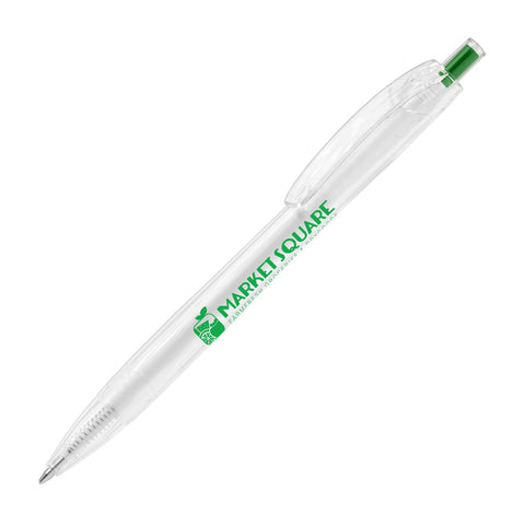 Promotional Aqua Clear RPET Recycled Plastic Pen Printed
