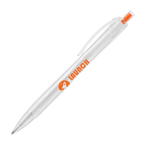Promotional Aqua Clear RPET Recycled Plastic Pen Printed
