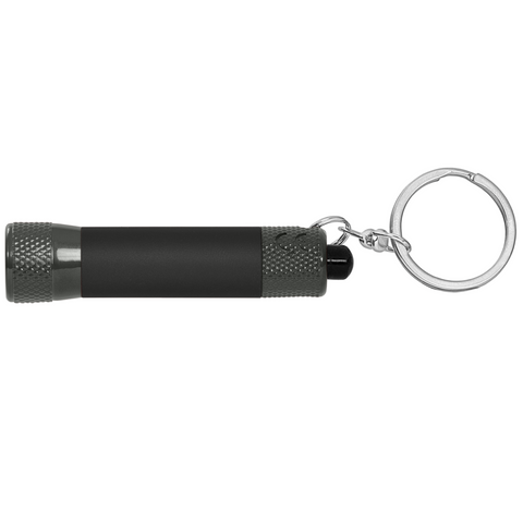 Personalized Chroma Softy Monochrome Metallic LED Flashlight with Keyring Laser Engraved