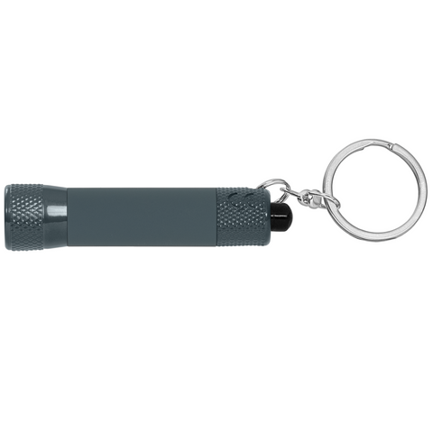 Personalized Chroma Softy Monochrome Metallic LED Flashlight with Keyring Laser Engraved