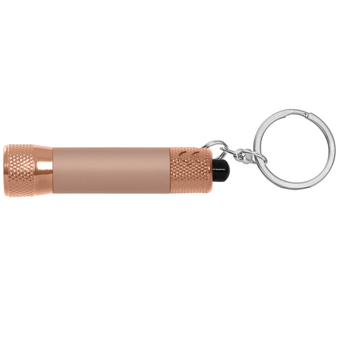 Personalized Chroma Softy Monochrome Metallic LED Flashlight with Keyring Laser Engraved