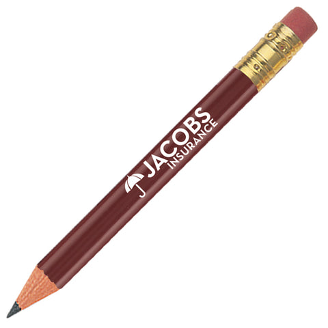 Personalized Golf Round Pencil with Eraser Imprinted