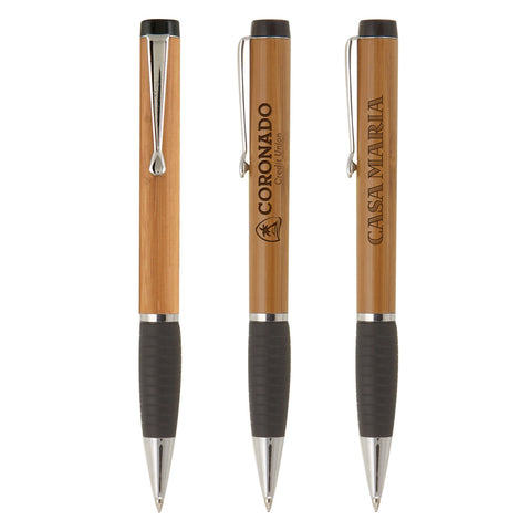 Promotional Tahiti Bamboo Pen Laser Engraved