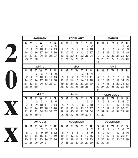 Promotional 20 Mil Calendar Magnet Customized in Full Color