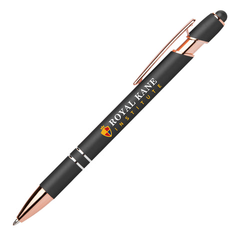 Ellipse Softy Rose Gold Metallic Stylus Pen Full Color Imprint