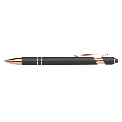 Ellipse Softy Rose Gold Metallic Stylus Pen Full Color Imprint