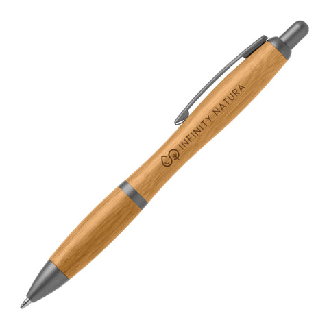 Sophisticate Bamboo with Gunmetal Trim Laser Engraved