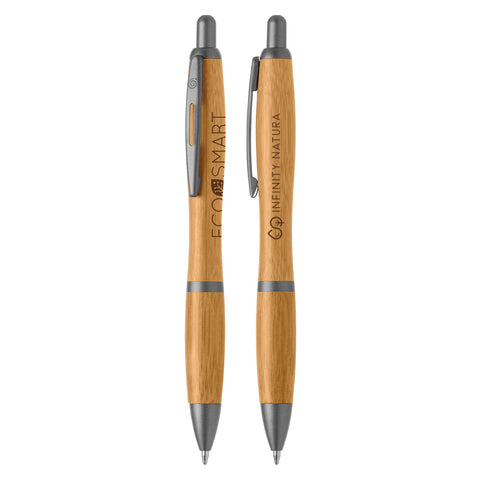 Sophisticate Bamboo with Gunmetal Trim Laser Engraved