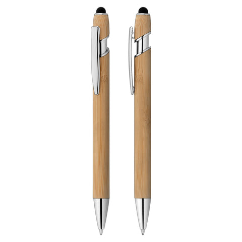 Custom Ellipse Bamboo Stylus Pen Laser Engraved