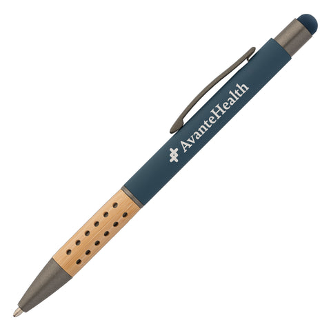 Branded Bowie Bamboo Grip Stylus Pen